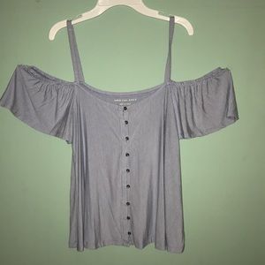 Cold shoulder light blouse